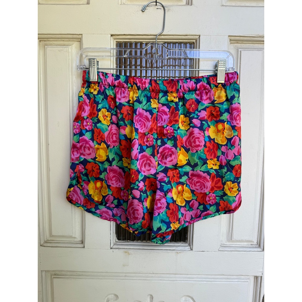 Victoria's Secret Vintage Gold Label Floral Print‎ Shorts Pajama Size Small
